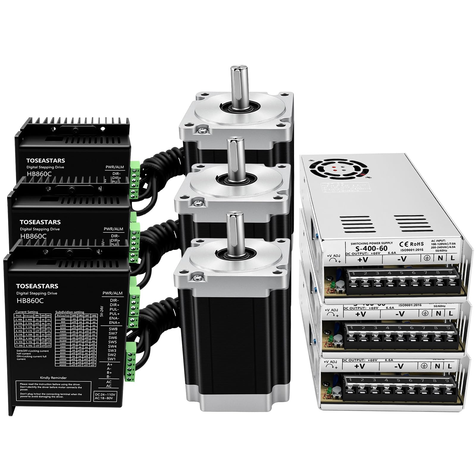 Stepページ 3 Axis Nema 34 Stepper Motor Kit CNC Controller with Nema34